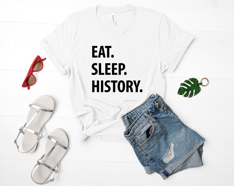 History T Shirt Eat Sleep History Tshirt Mens Womens Gifts 1045 image 2
