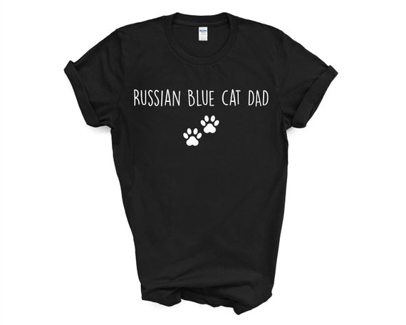 Russian Blue Cat T shirt Russian Blue Cat Dad Shirt Mens Gift