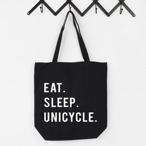 Unicycle Bag, Eat Sleep Unicycle Tote Bag | Long Handle Bags - 769