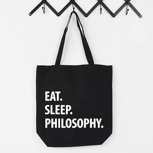 Philosophy Bag, Eat Sleep Philosophy Tote Bag | Long Handle Bag - 1050