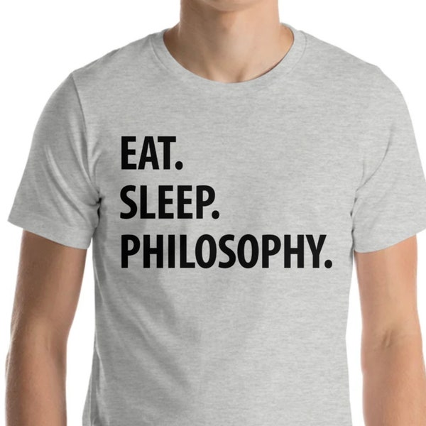 Philosophie T Shirt, Philosophie Studenten Geschenk, Essen Schlaf Philosophie Tshirt Herren Frauen Geschenke - 1050