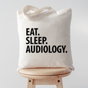 Audiologist gift, Eat Sleep Audiology Tote Bag | Long Handle Bags - 2267