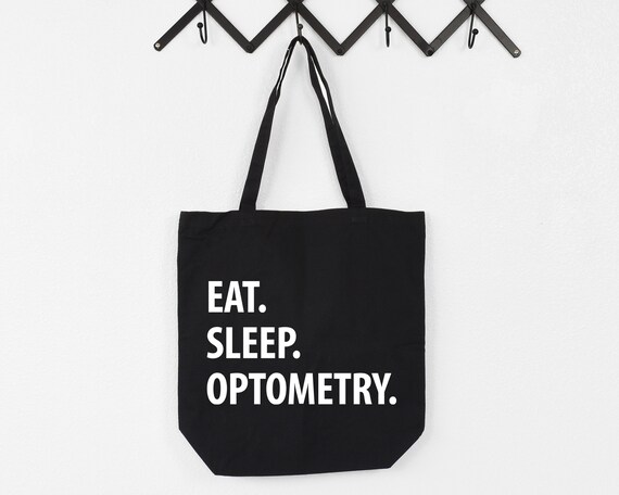 Optometry Bag, Eat Sleep Optometry Tote Bag Long Handle Bags