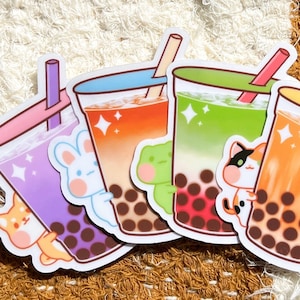 Boba Sticker, wasserfeste transparente Vinyl-Aufkleber