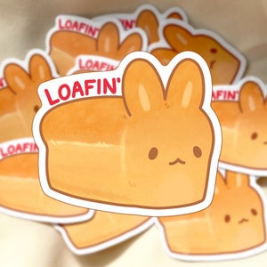 Bun Loaf Sticker, Waterproof Vinyl Sticker, Bread Loaf