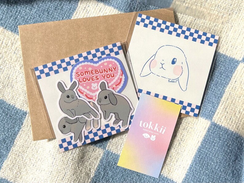 Binky Bunny Sticker Pack of 3, Waterproof Glossy Vinyl Sticker, Lop ...