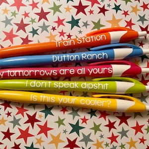 Yellowstone inspired pens; Yellowstone gifts