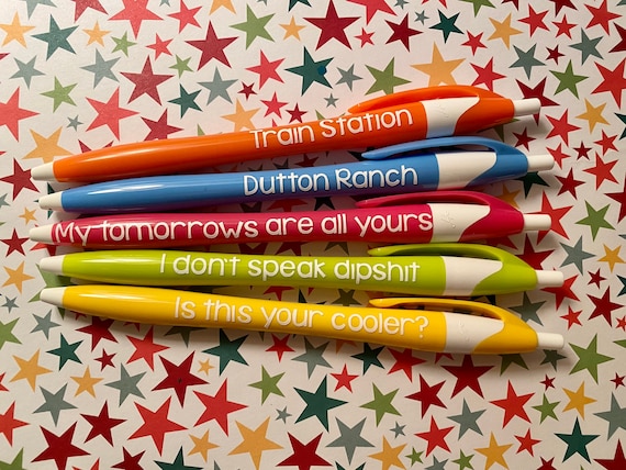 Yellowstone inspired pens; Yellowstone gifts