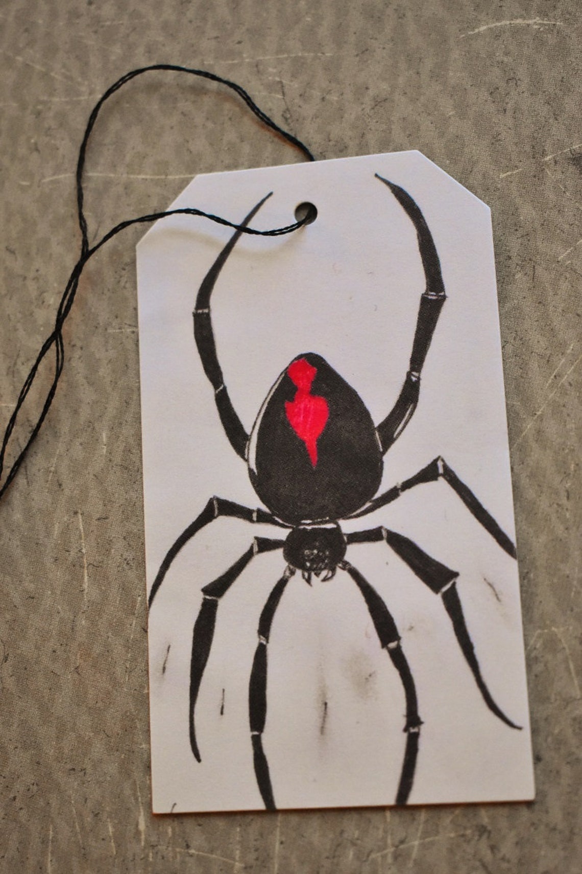 Black Widow Gift Tagsspider Gift Tagsoriginal Artdark Etsy