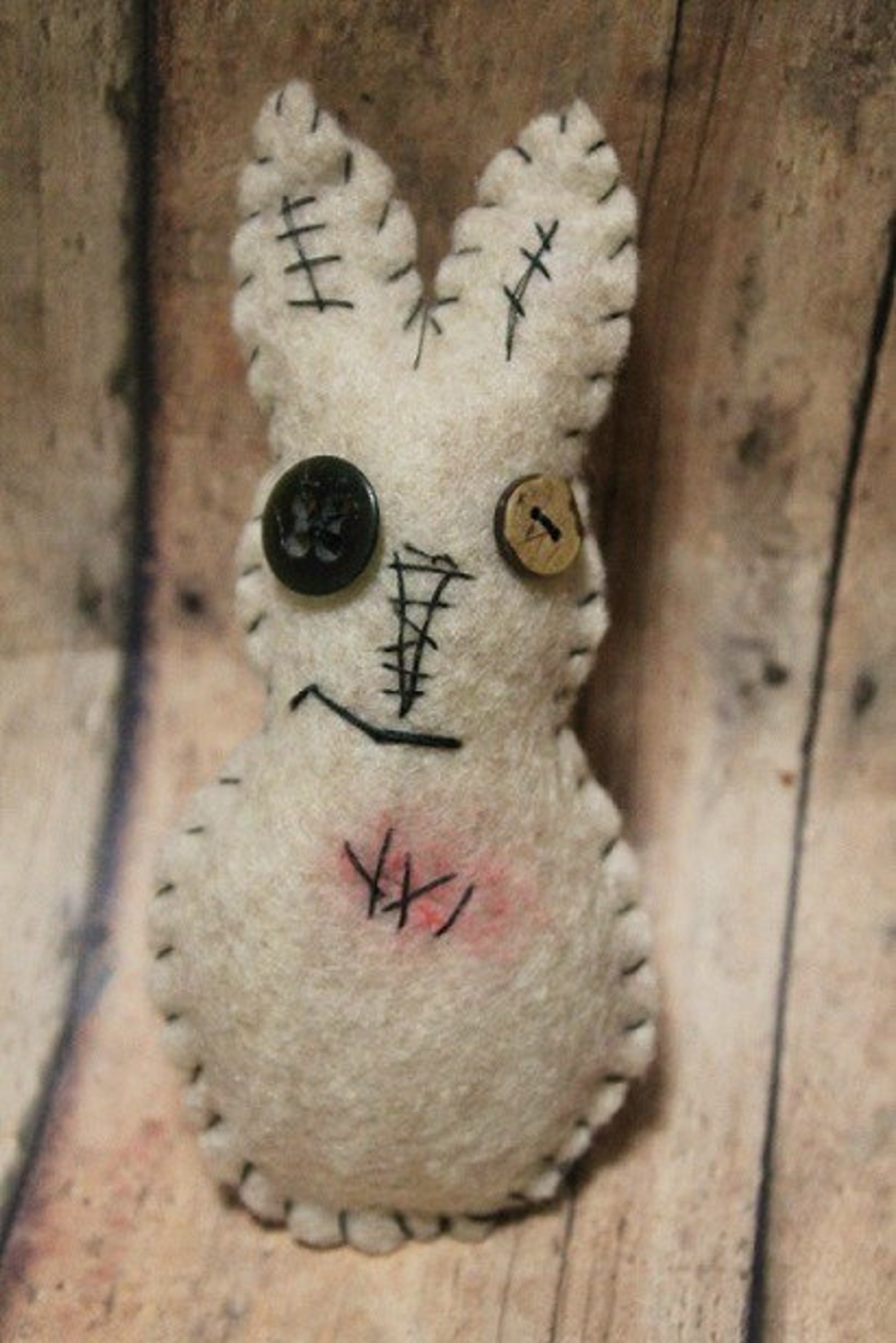 Zombie Easter Bunnies-voodoo Rabbits-handmade Felt Easter | Etsy