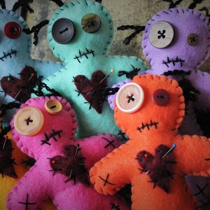 Purple Voodoo Doll-voodoo Doll-voodoo Plush-handmade Felt Creepy Doll ...