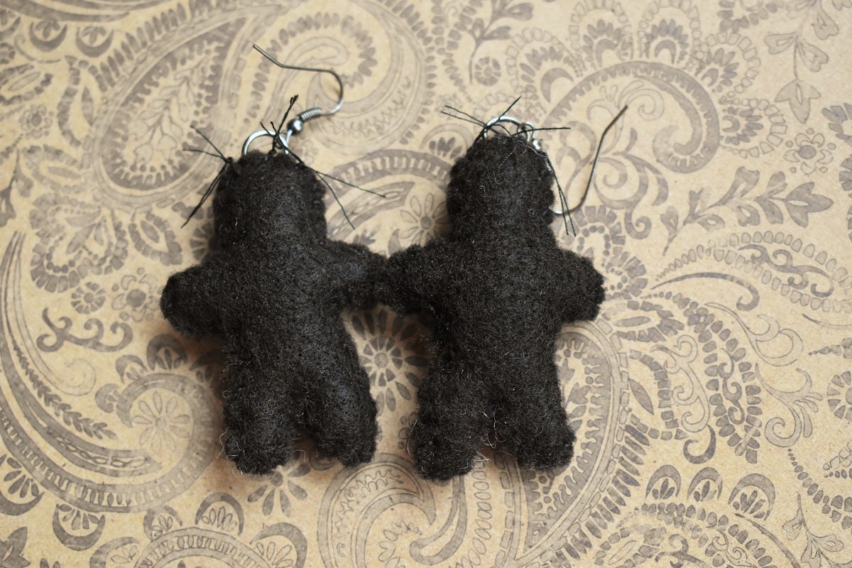 Voodoo Doll Earringsvoo Doo Doll Miniunique Etsy