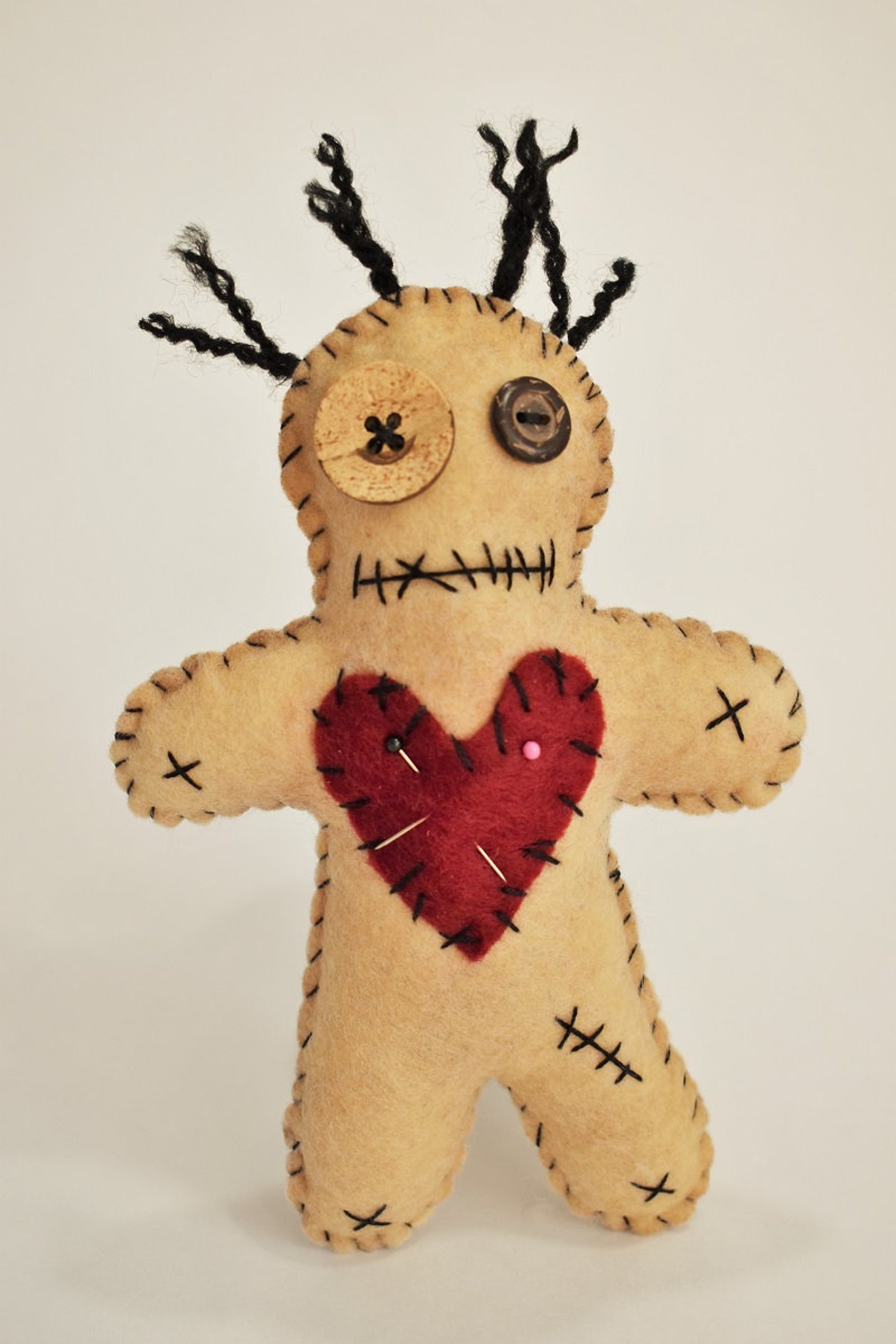 Voo Doo Doll-grungy Voodoo Doll-voodoo Plush-handmade Felt - Etsy