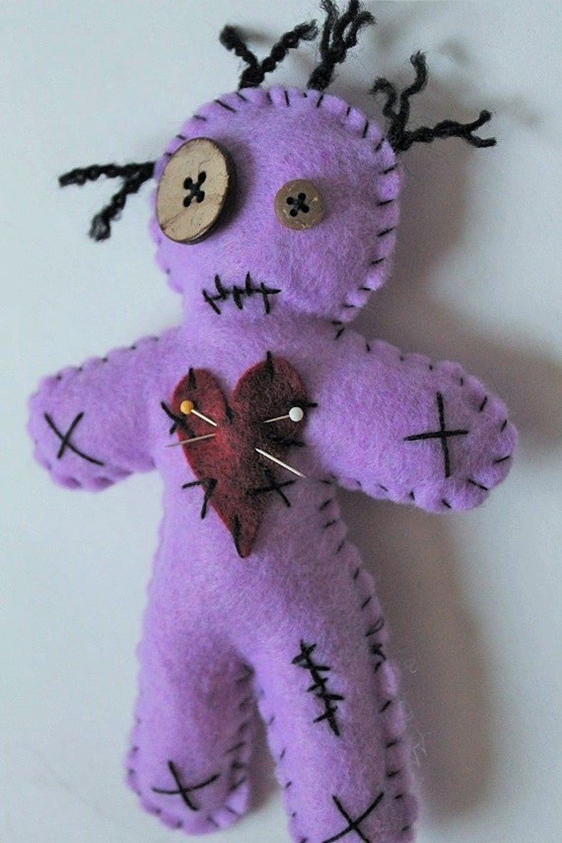 Toys & Games Handmade Primitive Doll Orange Voodoo Doll Blue Voodoo