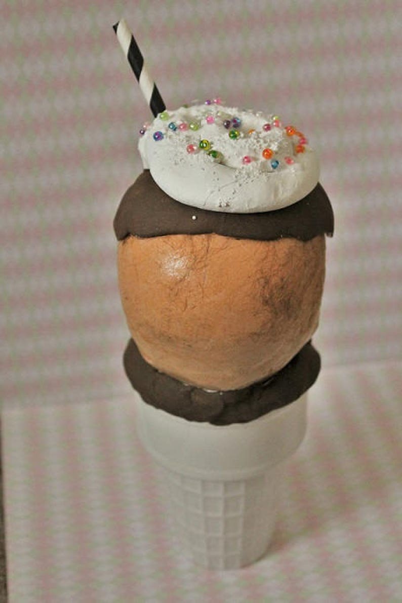 Ice Cream Cone BabyVintage doll head Ice cream Etsy