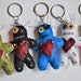 Voodoo Doll Keychain-Back pack charms-Mini 3 inch voodoo doll with keychain-Dark gifts-Halloween gifts-Voodoo party favors-Doll key fob 