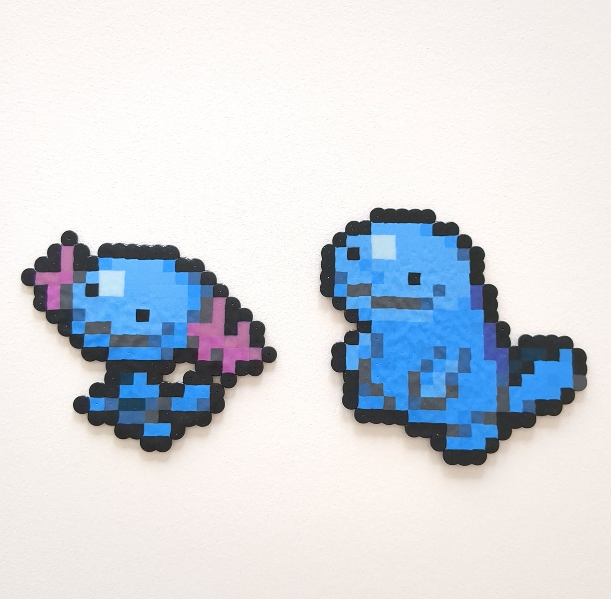 Pokemon #194 Wooper #195 Quagsire Perler Bead Pixel Sprite Art