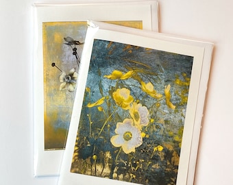 Anemone Botanical Fine Art Cards | Sets of 6 cards | Frameable as Mini Prints