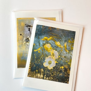 Anemone Botanical Fine Art Cards Sets of 6 cards Frameable as Mini Prints image 1