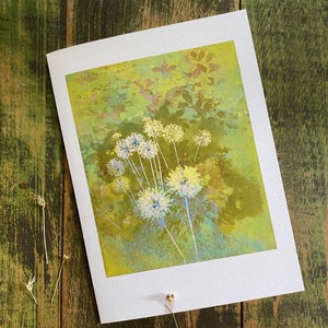 The Bright Day Contemporary Botanical Print of Alliums in greens image 3