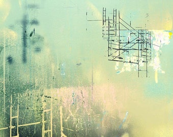 Dream Scaffold,  contemporary abstract, limited edition print