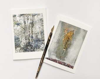 Forest and Leaf Fine Art Cards | Sets of 6 cards | Frameable as Mini Prints