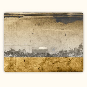 Postcard from the West, minimalist modern landscape, mixed media photography image 1