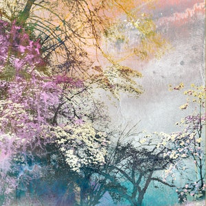 Plum Wine limited edition archival pigment print, urban park, trees in landscape image 2