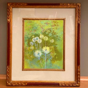 The Bright Day Contemporary Botanical Print of Alliums in greens image 4