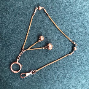 19th century Victorian watch chain with balls