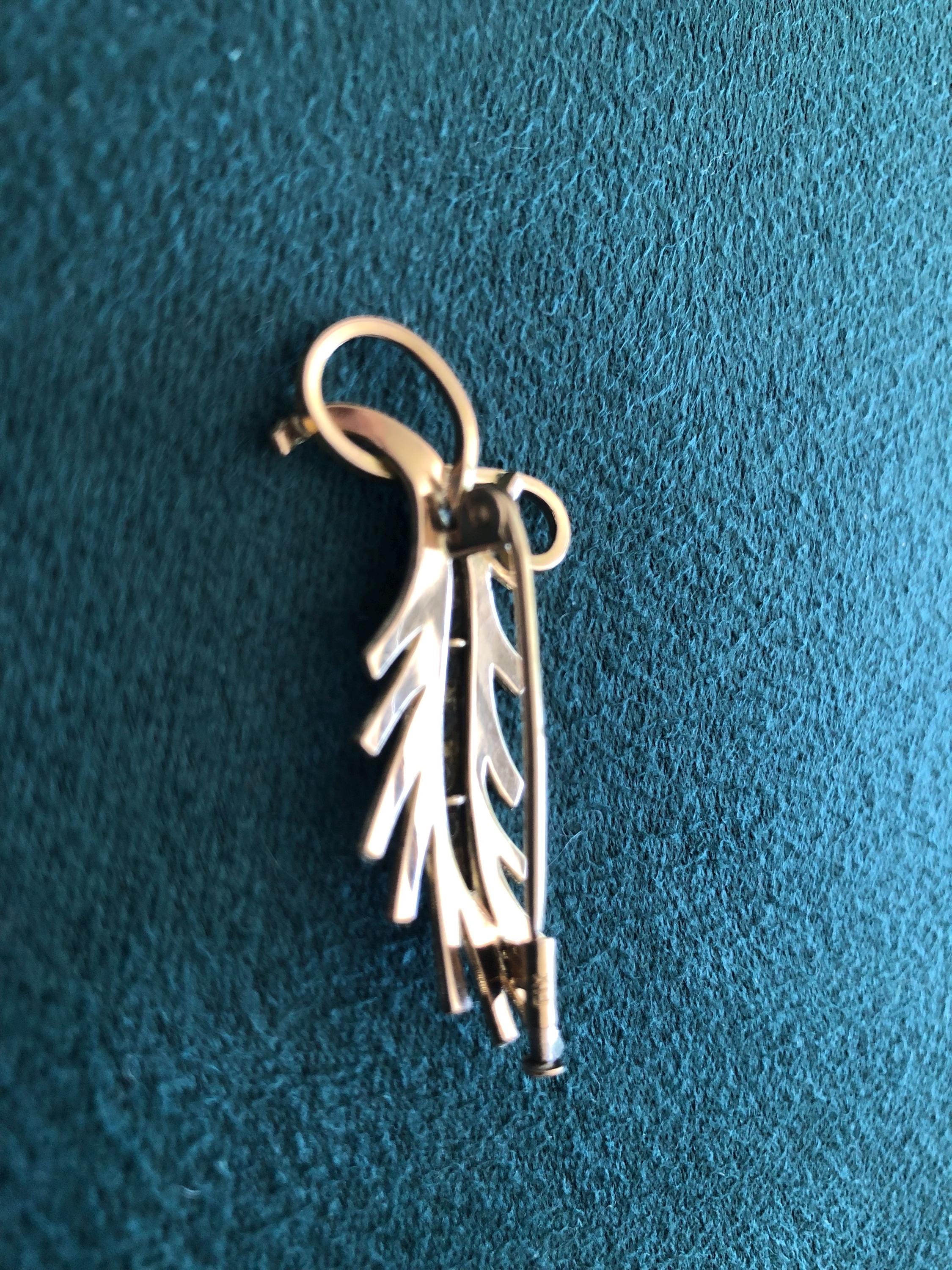 BROCHE Art Déco ANCIENNE - Fix Vintage Bleue - Occasion - Style Antique