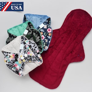 Envío a EE. UU.: Toallas absorbentes de tela largas y pesadas de 35,5 cm (14"), con capa absorbente de bambú, para posparto.