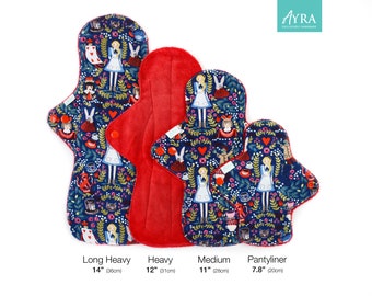 ALICE - Super Soft Cloth Pads, Super Absorbent Pad, Postpartum Pad, Minky, Bamboo, Zorb, Easy Care Cloth Pad