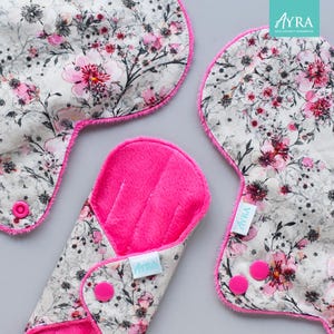 SAKURA Cloth Pad : Soft Minky, Bamboo, Zorb Absorbent Layer