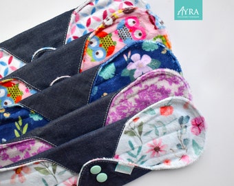 PRINTED MINKY - Super soft cloth pad, Super Absorbent Pad, Bamboo, Zorb, Easy Care Cloth Pad