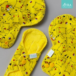 YELLOW PIKA Cloth Pad : Soft Minky, Bamboo, Zorb Absorbent Layer