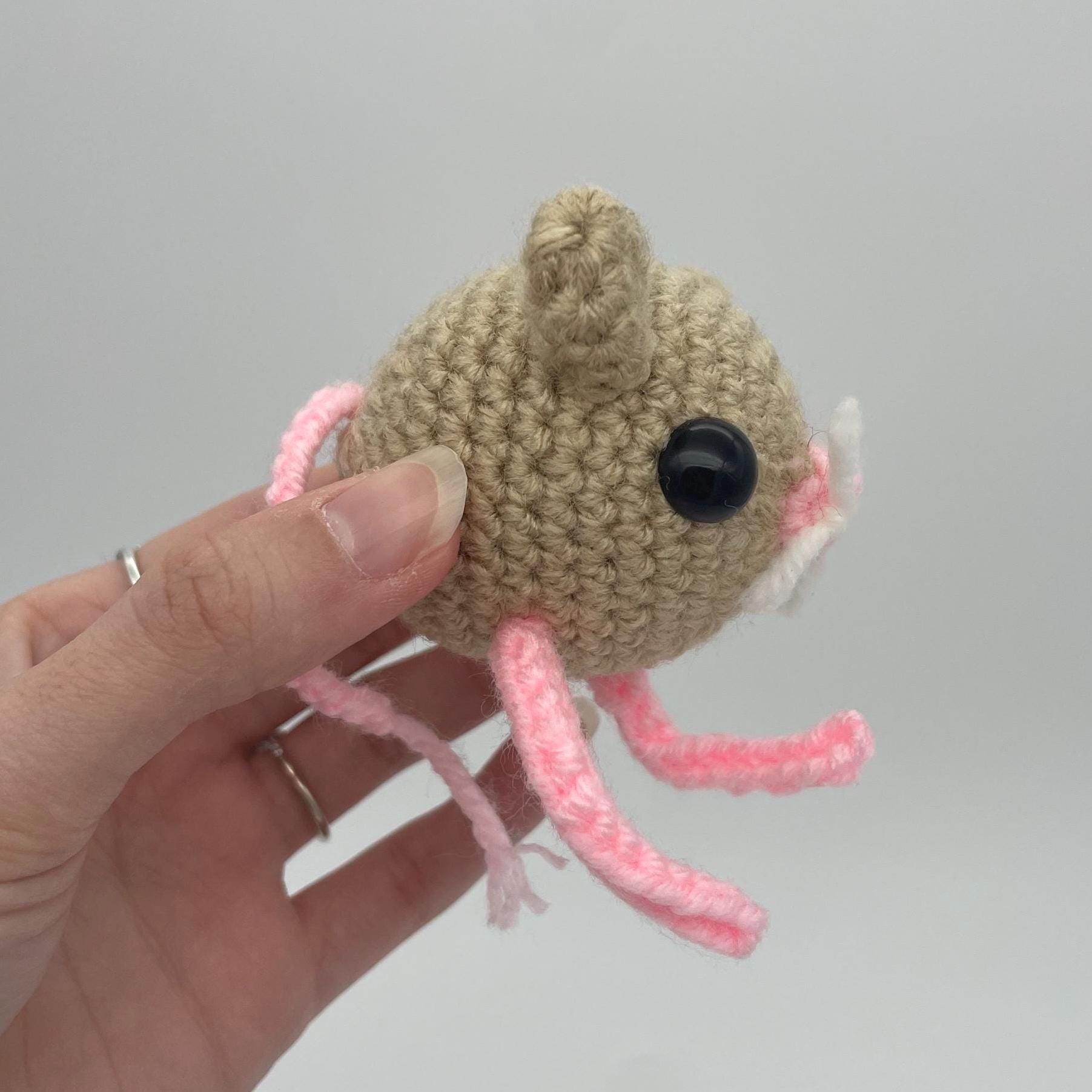Penelope the Pygmy Jerboa Amigurumi Crochet Plush Desk Pet Animal