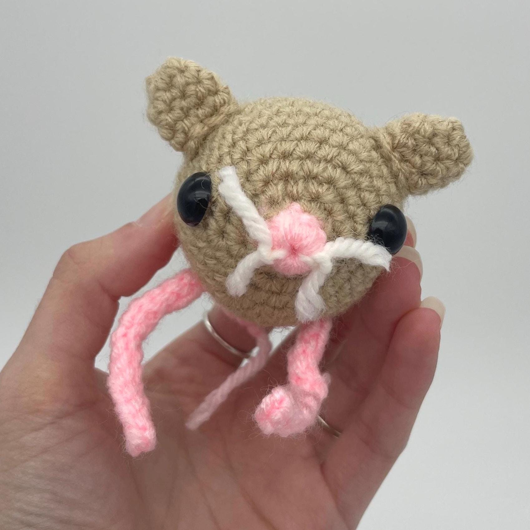 Penelope the Pygmy Jerboa Amigurumi Crochet Plush Desk Pet Animal
