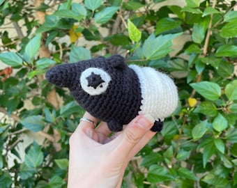 Taro the Tapir Amigurumi Crochet Plush Desk Pet Animal Friend