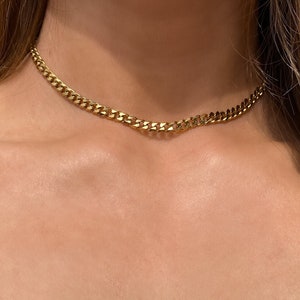 Cuban link choker gold plated best sale