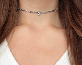 Tear Crystal Choker - waterproof Swarovski Crystal Stainless Steel Necklace