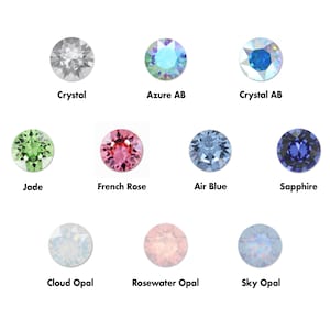 Kristall Ring, Crystal Ring, Swarovski Ring, Bunter Kristall Ring, Ring Kette, Ring, Ringe, Aquamarin Ring, Perlenring, Stapelbare Ringe Bild 4