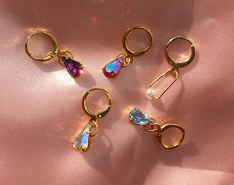 Crystal Ohrring Set - Swarovski Kristalle / Perlen Ohrring Stack