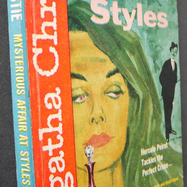 The Mysterious Affair at Styles (circa 1950s) by Agatha Christie - vintage paperback edition of Christie's first Detective Poirot mystery
