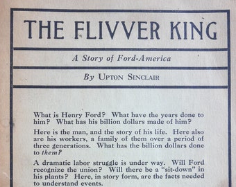 The Flivver King (1937) by Upton Sinclair - Published by the Author as a pamphlet. Novel, early critique of automation in the auto industry