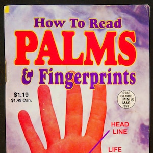 How to Read Palms & Fingerprints (2001) by Royal Caldwell - Mini mag how-to booklet on palmistry w psychic advertisements