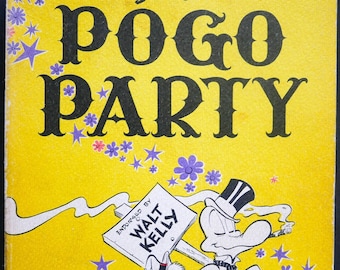 The Pogo Party (1956) van Walt Kelly - een verzameling van Kelly's wekelijkse satirische stripverhaal. Eerste druk, paperback in VG-staat.