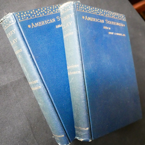 Life of Henry Clay (1887) by Carl Schurz - Two volume antiquarian set in excellent condition. U.S. Sec of State and Presidential candidate