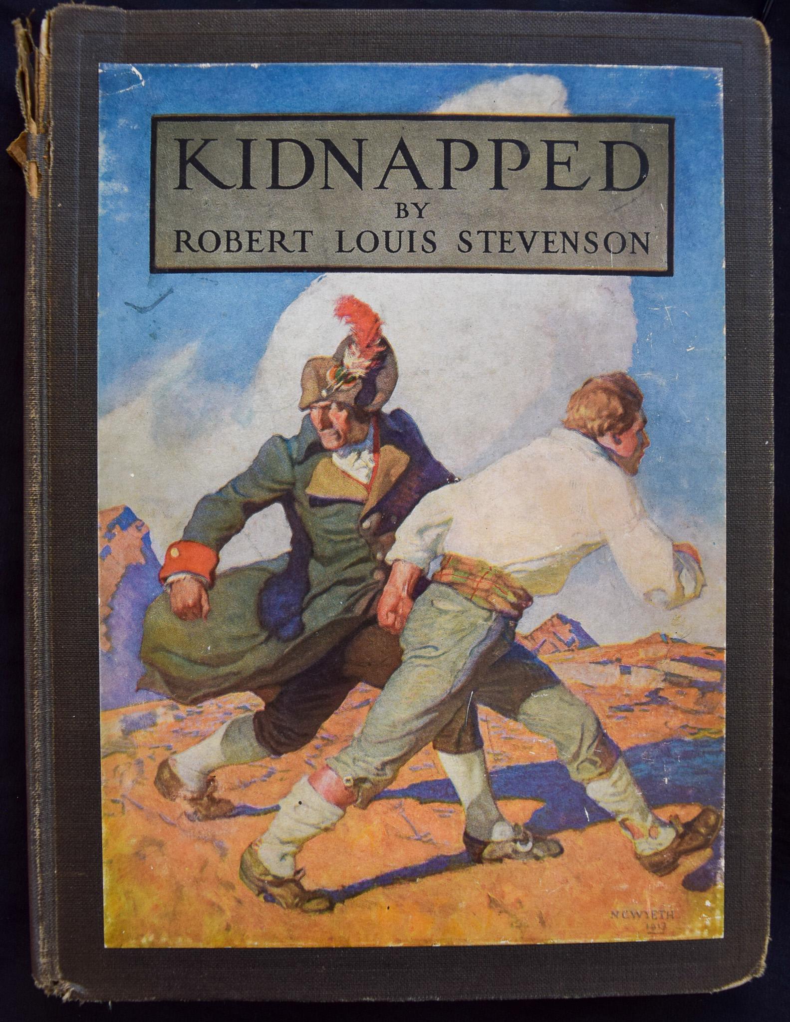 ロバート・ルイス・スティーブンソン作『誘拐』（1913年） - N.C.ワイエスのカラー図版と折り込み地図付きの初版。ヴィンテージ品ながら良好な状態。  - Etsy 日本