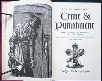 Crime and Punishment (1938) Fyodor Dostoevsky - Illustrated w Wood Engravings by Fritz Eichenberg. Translated by Constance Garnett.